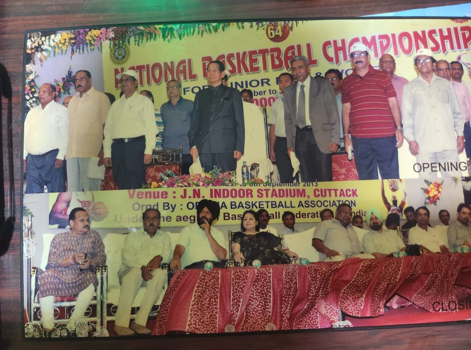 Senior National Hoisted by OBA during 2004, JN indoor stadium cuttack, Mr Jameer, Honorable Governor of Odisha, inaugurated